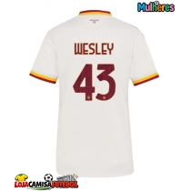 Camisa de Futebol AS Roma Wesley Franca #43 Equipamento Secundário Mulheres 2026-27 Manga Curta